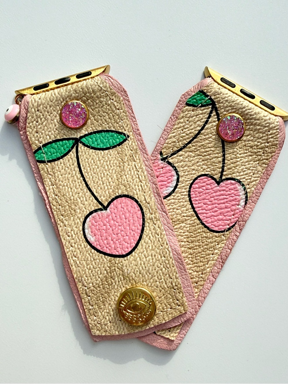 Watch Me Creations Authentic Upcycled Coach Cherries Jubilee Apple Watch Band